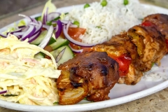Cheese and Peppers City Cafe Chicken Kebab Rice & Salad Crop